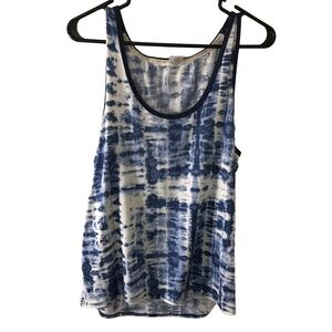 3/$15 lucky brand blue white tiedye pajama tank top size L